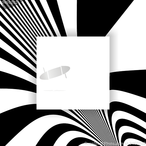 Image of Black and white abstract striped background. Optical Art. 