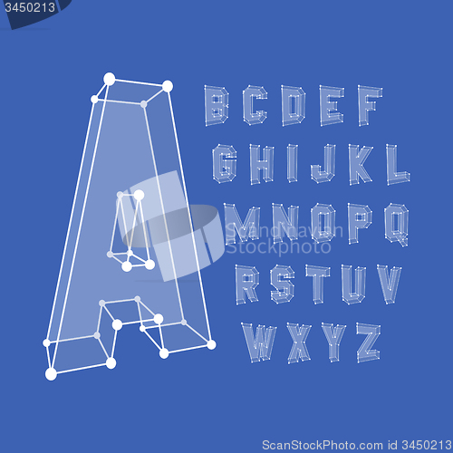 Image of Alphabet set. 3d vector illustration. Design elements.