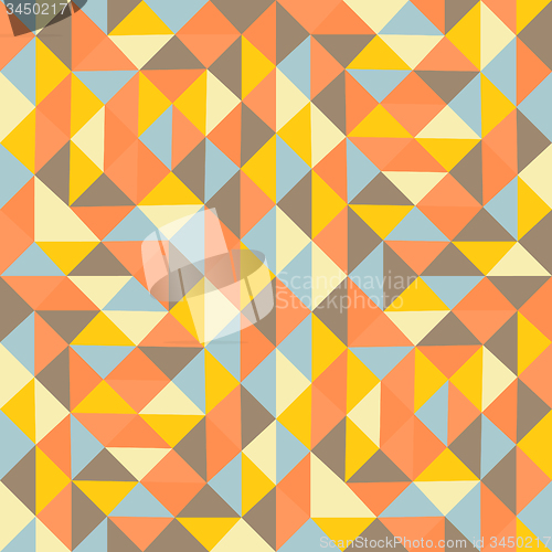 Image of Geometric triangles background. Mosaic. 