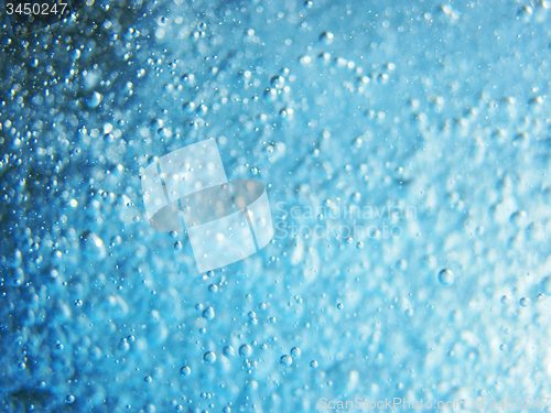 Image of blue water with oxygen bubbles texture