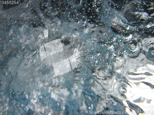 Image of blue water with oxygen bubbles texture