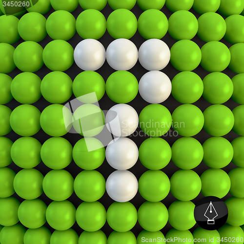 Image of Number seven. Abstract mathematics background. 