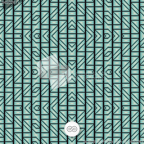 Image of Seamless mosaic pattern. Geometric background. 