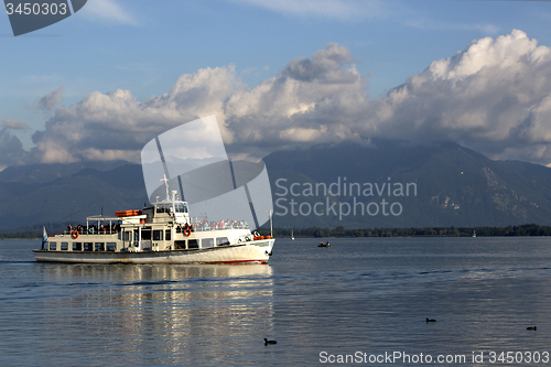 Image of Steamship at lake Chiemsee, Bavaria