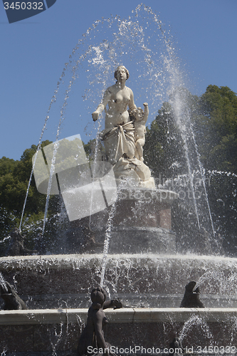 Image of Statue of Latona fountain at Herrenchiemsee, Bavaria