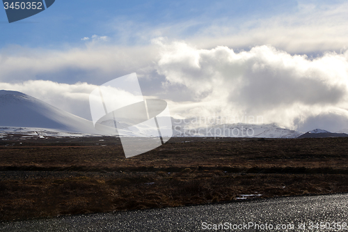 Image of Beautiful volcano landscape in Iceland