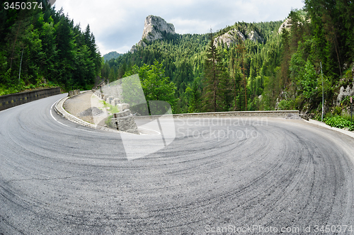 Image of Curved road in Bicaz Canyon, Romania