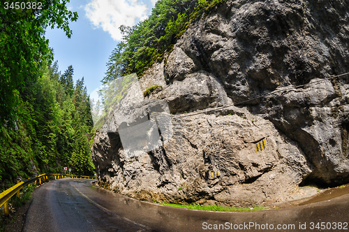 Image of Curved road in Bicaz Canyon, Romania