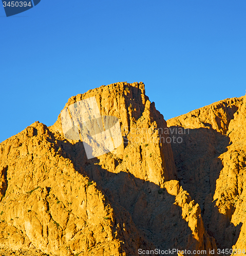 Image of in todra africa morocco the atlas dry mountain