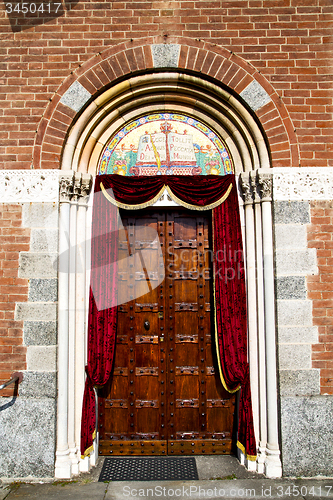 Image of  italy  lombardy     in  the legnano old   church  closed  