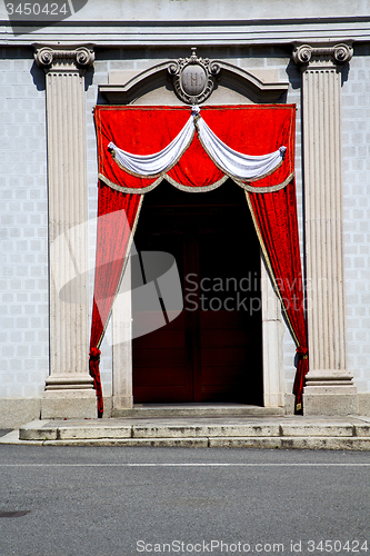 Image of  italy  lombardy     in  the besnate  old      wall red tent