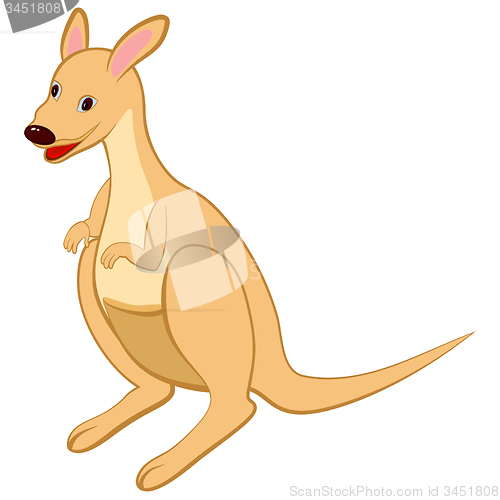 Image of Funny Cartoon Kangaroo