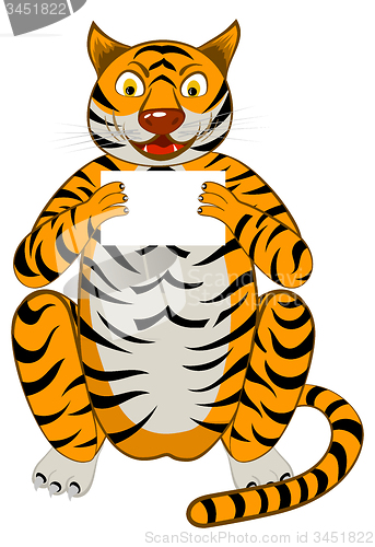 Image of Funny Cartoon Tiger 