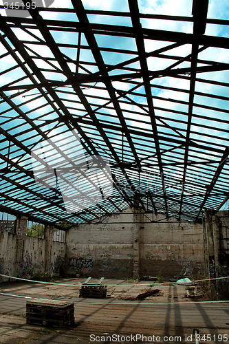 Image of old broken warehouse