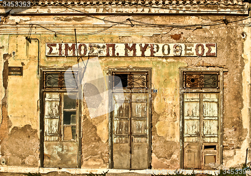 Image of Old house in greece in the summer (Peloponese)