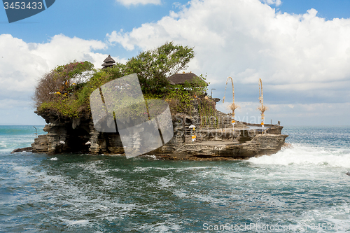 Image of Tanah Lot Temple on Sea in Bali Island Indonesia