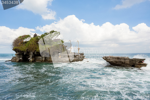 Image of Tanah Lot Temple on Sea in Bali Island Indonesia