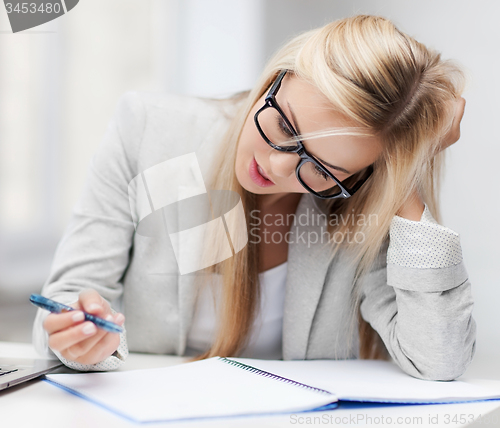 Image of bored and tired woman