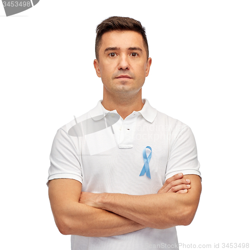 Image of man with prostate cancer awareness ribbon