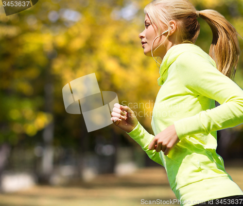 Image of woman doing running outdoors