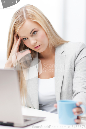 Image of bored and tired woman