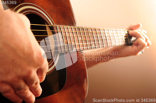 Image of Person playing a guitar