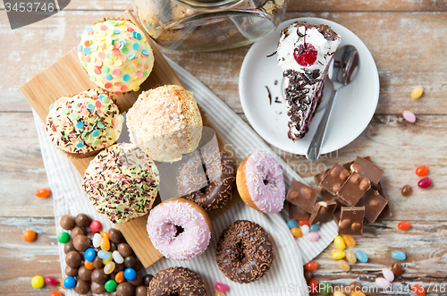 Image of close up of sweets on table