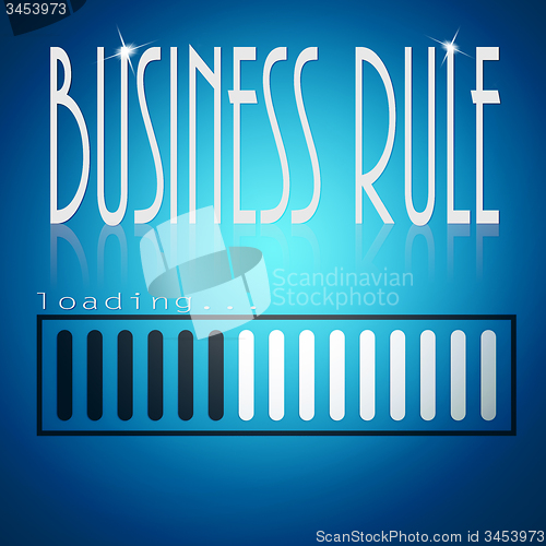 Image of Blue loading bar with business rule word