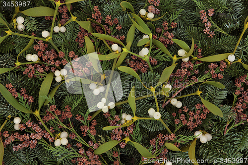 Image of Mistletoe and Winter Greenery