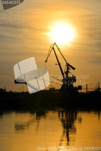 Image of  Industrial area with cranes 