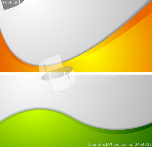 Image of Abstract wavy corporate banners