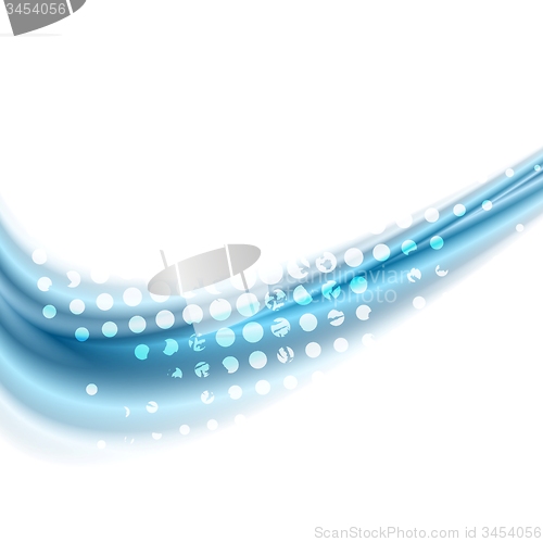 Image of Smooth grungy waves abstract vector background