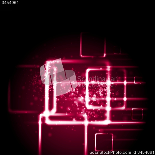 Image of Crimson red sparkling tech background