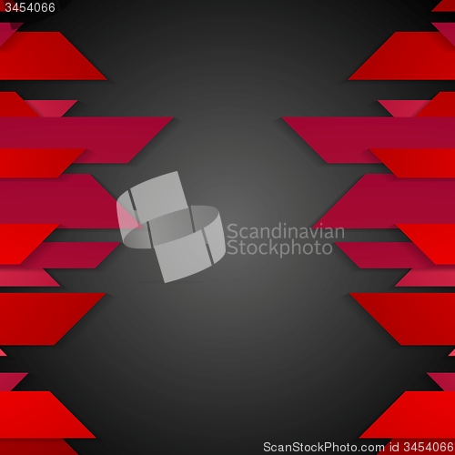 Image of Dark red corporate abstract tech background