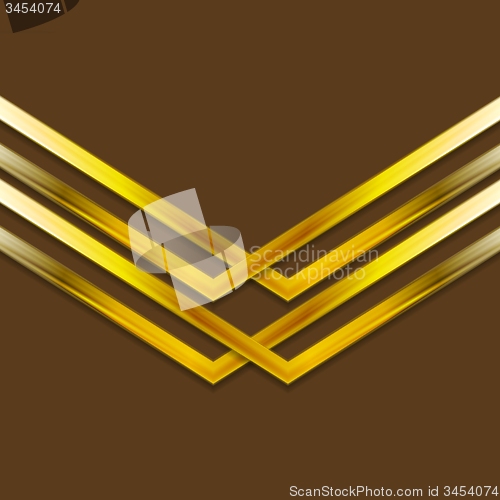 Image of Bright golden arrow shapes background