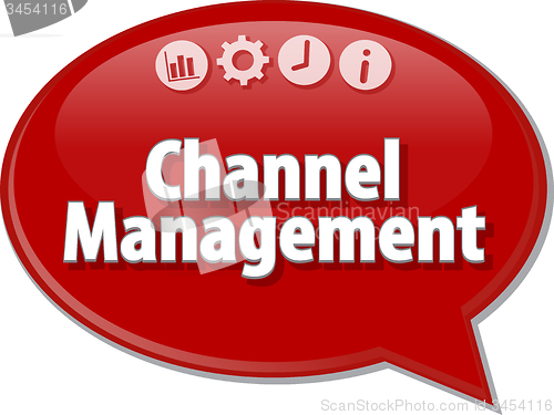 Image of Channel Management  Business term speech bubble illustration