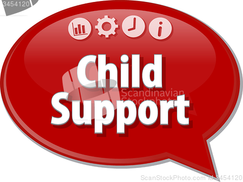 Image of Child Support  Business term speech bubble illustration