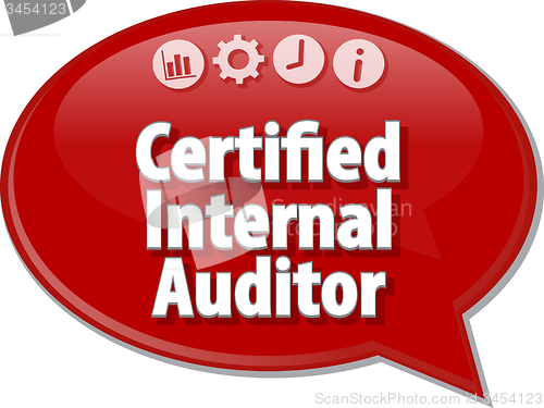 Image of Certified Internal Auditor Business term speech bubble illustrat