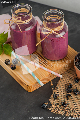 Image of Fresh red fruits smoothie