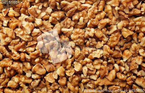 Image of Chopped walnut background