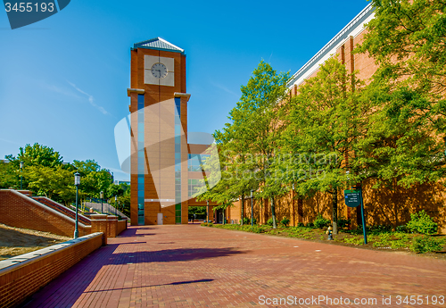 Image of modern college campus buildings