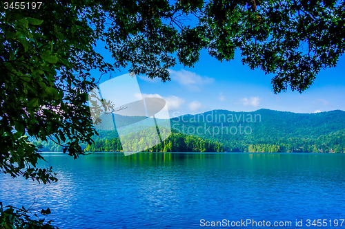 Image of lake santeetlah scenery in great smoky mountains