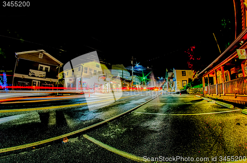 Image of town of chimney rock in north carolina near lake lure