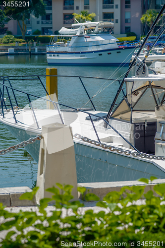 Image of boats parked in harbor marina