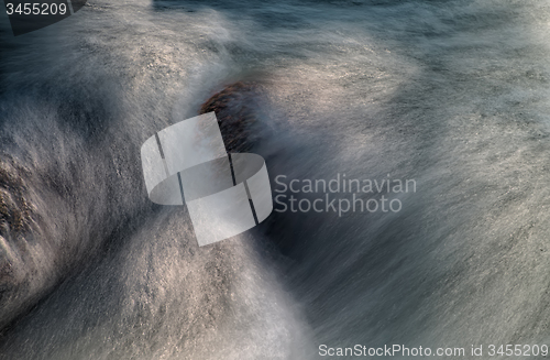 Image of river stream flowing over rocks