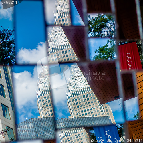 Image of charlotte nc skyline and street scenes during day time