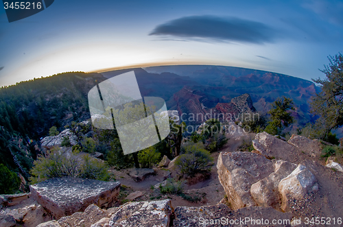 Image of grand canyon under moon and star light