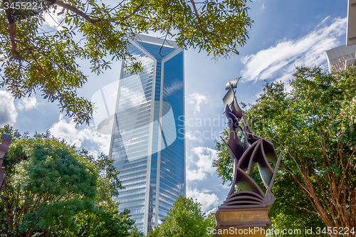 Image of charlotte nc skyline and street scenes during day time