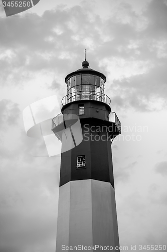 Image of Tybee Island Light with storm approaching