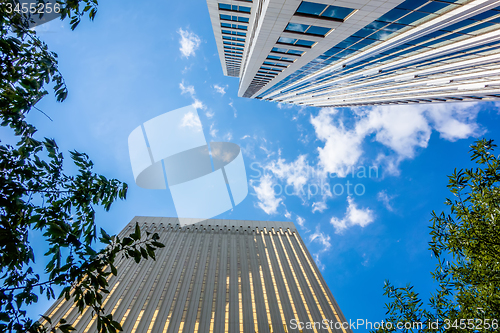 Image of charlotte nc skyline and street scenes during day time